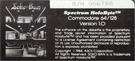 Top of cartridge artwork for Soko-ban on the Commodore 64.