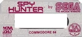 Top of cartridge artwork for Spy Hunter on the Commodore 64.
