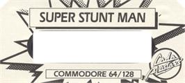 Top of cartridge artwork for Super Stunt Man on the Commodore 64.