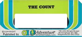 Top of cartridge artwork for The Count on the Commodore 64.