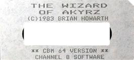 Top of cartridge artwork for Wizard Of Akyrz, The on the Commodore 64.