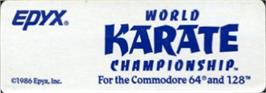 Top of cartridge artwork for World Karate Championship on the Commodore 64.