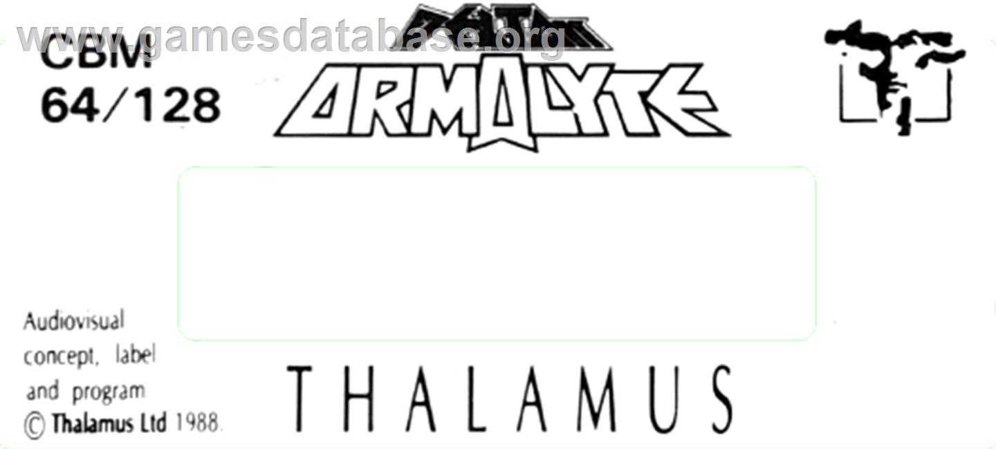 Armalyte - Commodore 64 - Artwork - Cartridge Top