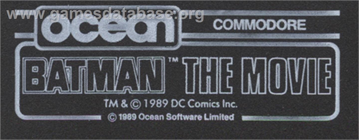 Batman: The Movie - Commodore 64 - Artwork - Cartridge Top