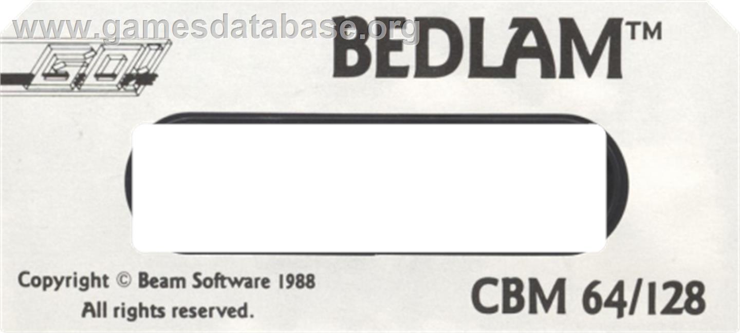 Bedlam - Commodore 64 - Artwork - Cartridge Top