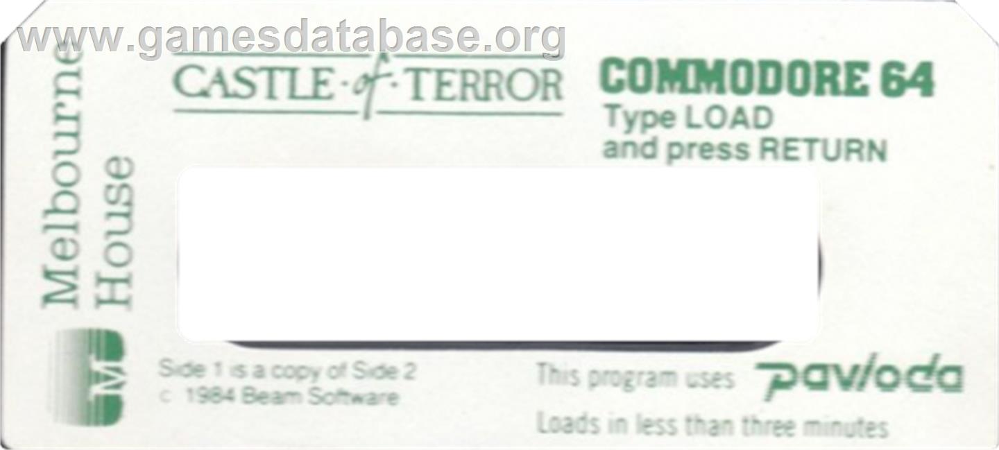 Castle of Terror (CP Verlag) - Commodore 64 - Artwork - Cartridge Top
