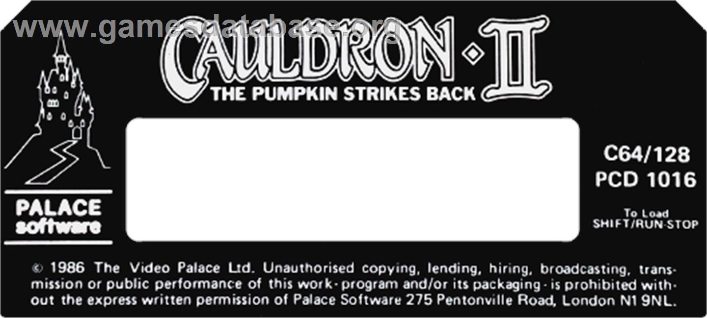 Cauldron II: The Pumpkin Strikes Back - Commodore 64 - Artwork - Cartridge Top