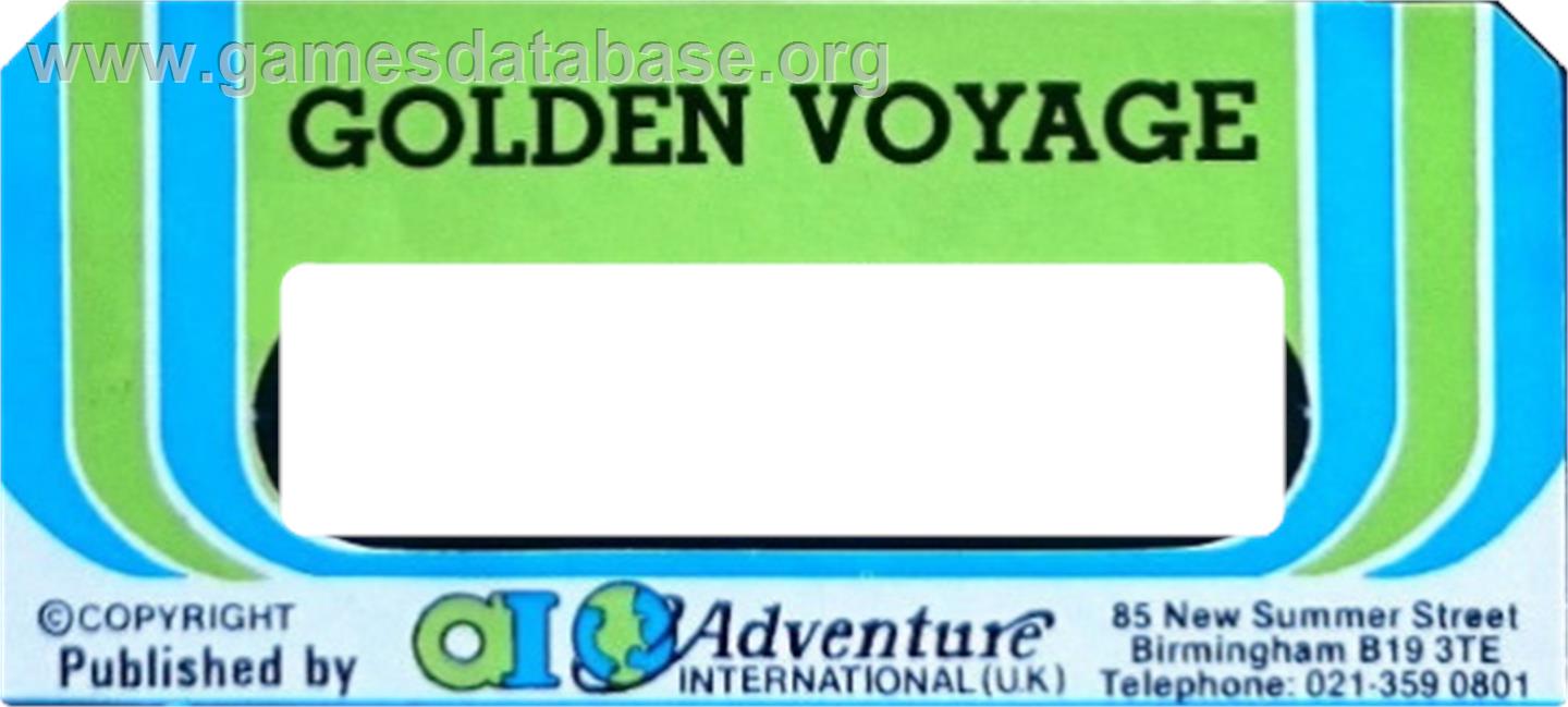 Golden Voyage - Commodore 64 - Artwork - Cartridge Top