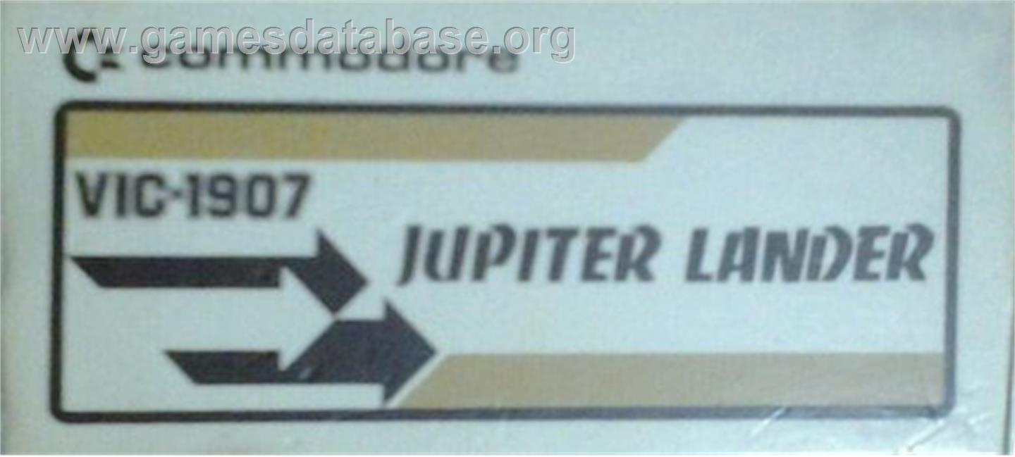 Jupiter Lander (Courbois Software) - Commodore 64 - Artwork - Cartridge Top