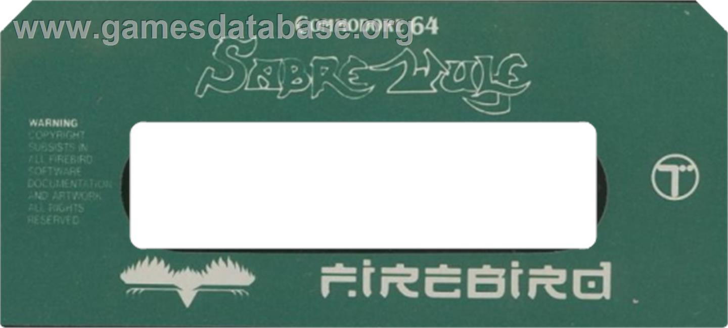 Sabre Wulf - Commodore 64 - Artwork - Cartridge Top