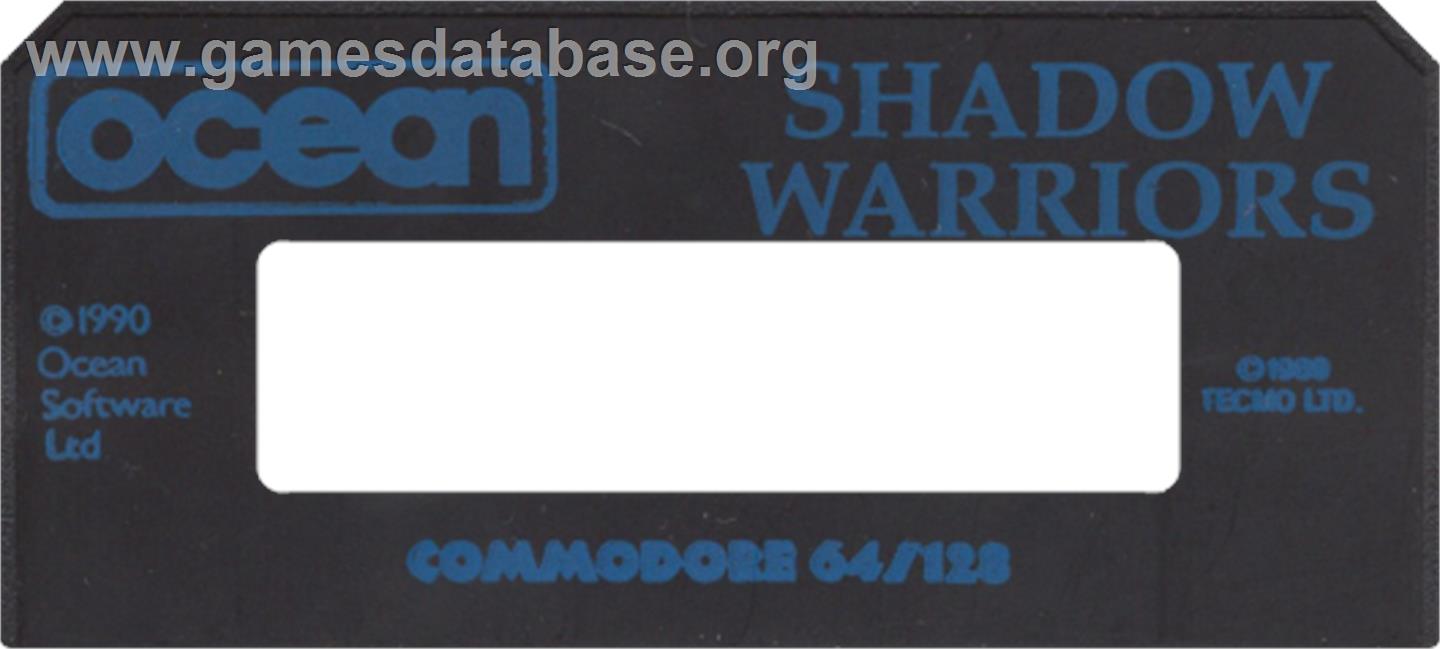 Shadow Warriors - Commodore 64 - Artwork - Cartridge Top