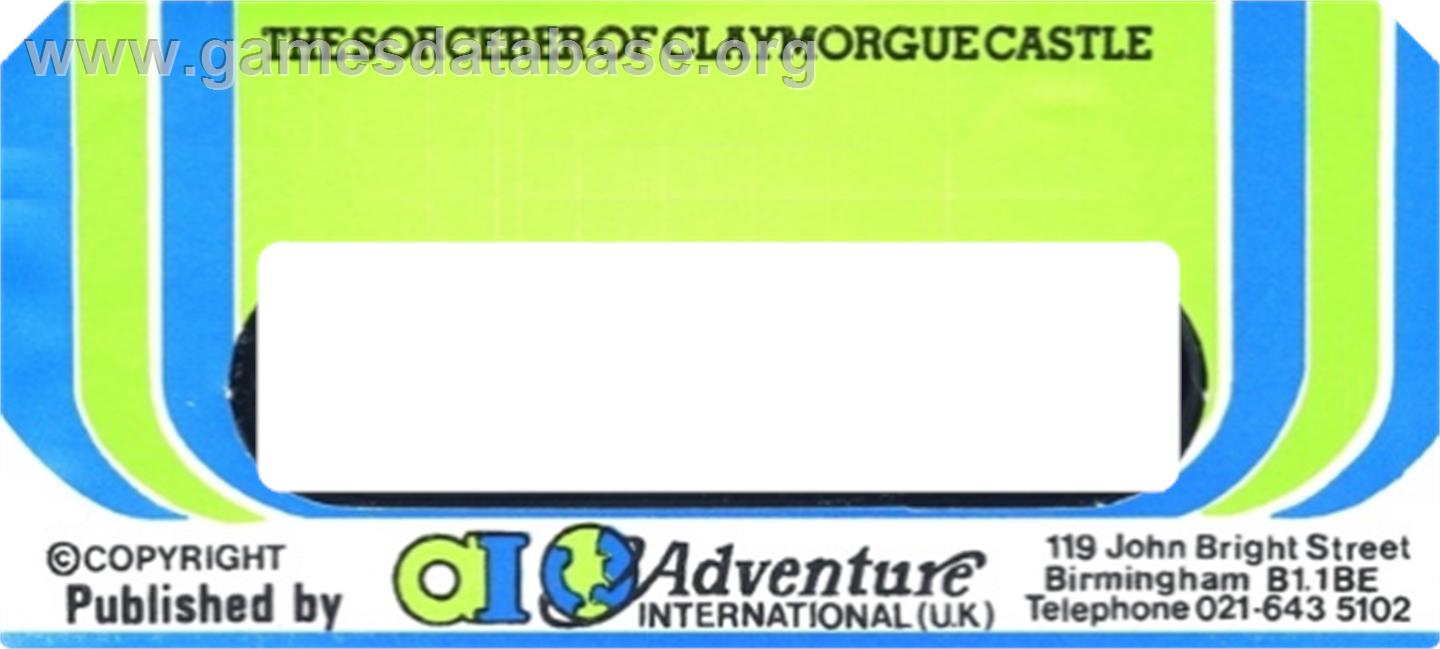 Sorcerer of Claymorgue Castle - Commodore 64 - Artwork - Cartridge Top