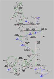 Game map for Adventureland on the Commodore PET.