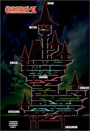 Game map for Cauldron 2 - The Pumpkin Strikes Back on the Commodore 64.