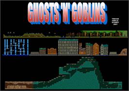 Game map for Ghosts 'n Goblins on the Commodore Plus 4.