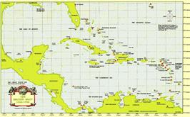 Game map for Pirates! on the Commodore Amiga.