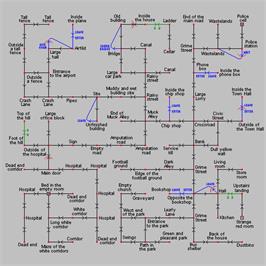 Game map for Urban Upstart on the Sinclair ZX Spectrum.