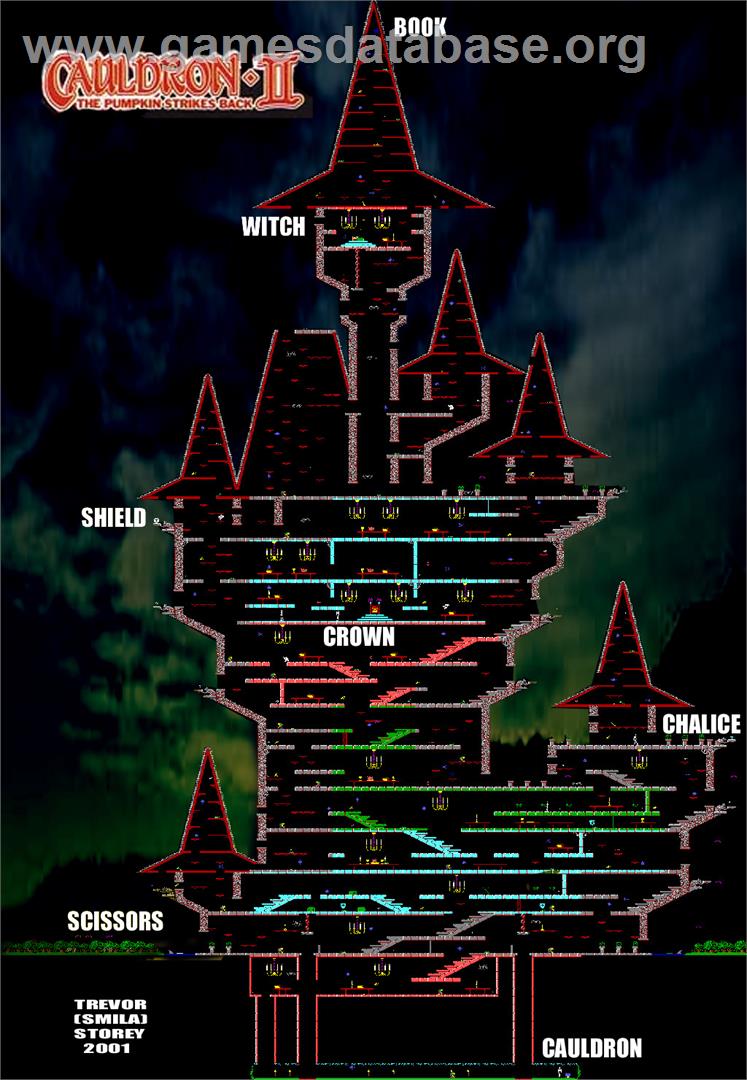 Cauldron 2 - The Pumpkin Strikes Back - Amstrad CPC - Artwork - Map