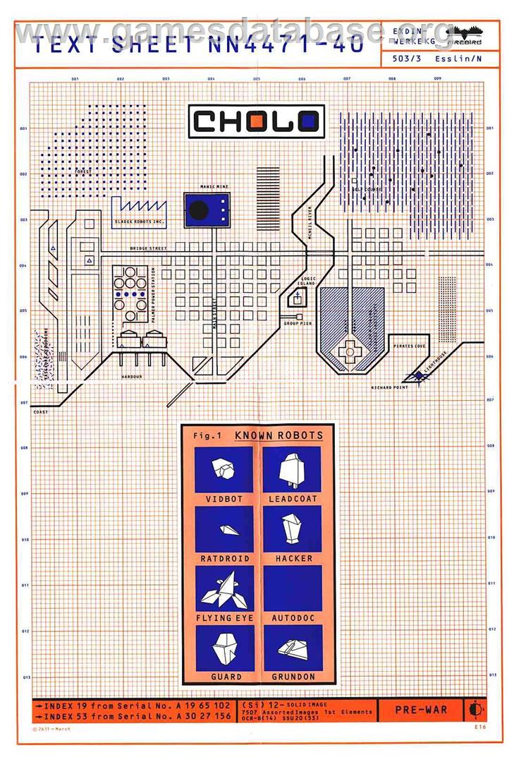 Cholo - Acorn BBC Micro - Artwork - Map