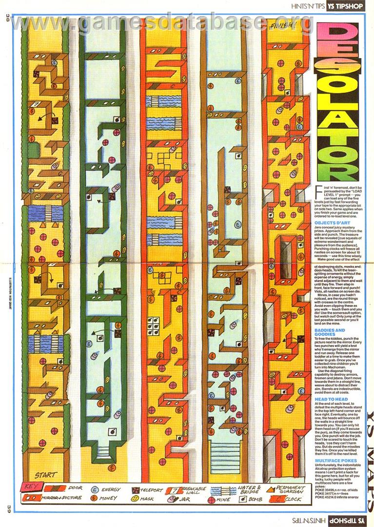Desolator - Commodore 64 - Artwork - Map