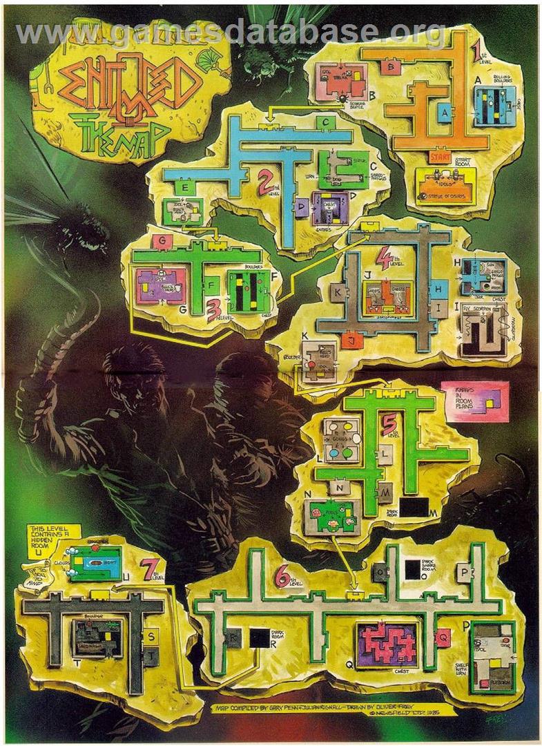 Entombed - Commodore 64 - Artwork - Map