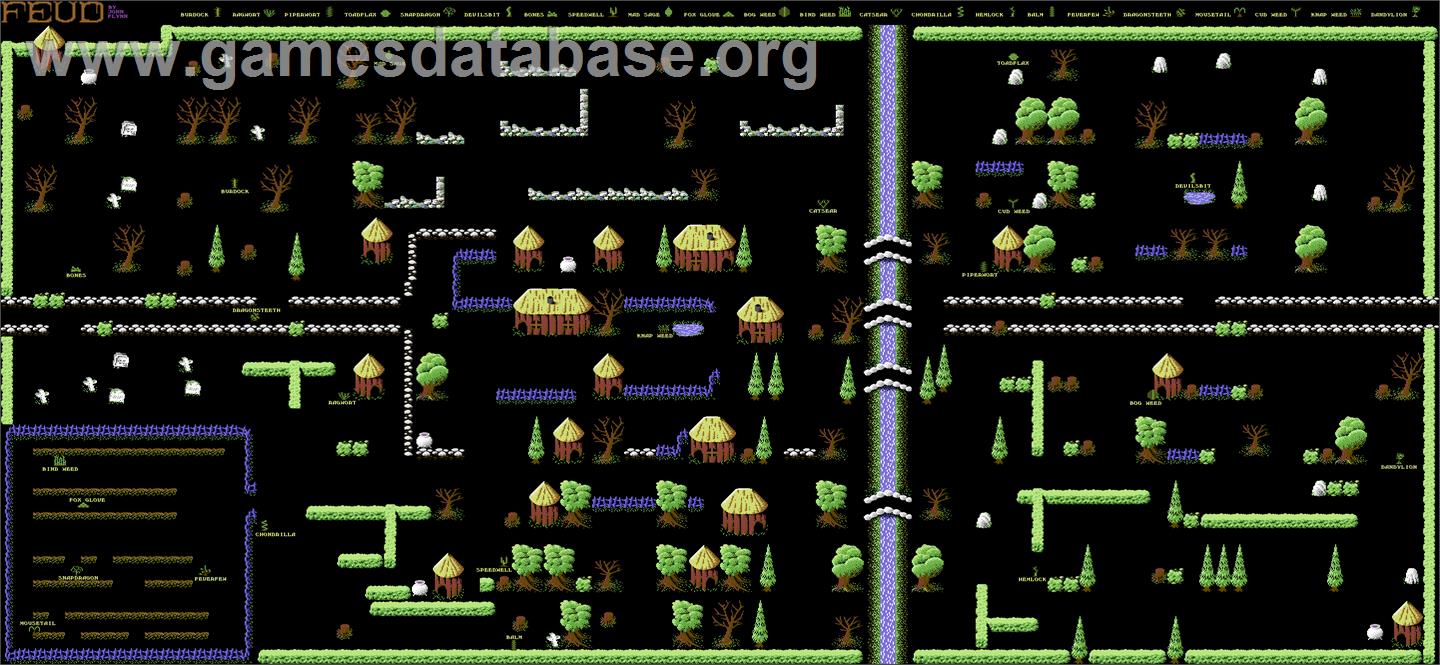 Feud - Atari 8-bit - Artwork - Map