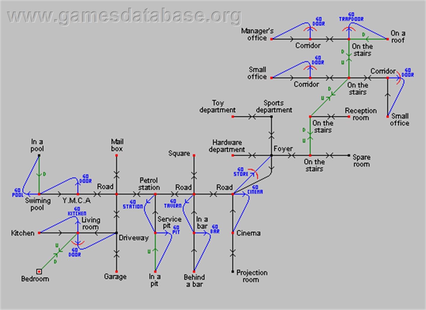 Gremlins - Commodore Plus 4 - Artwork - Map