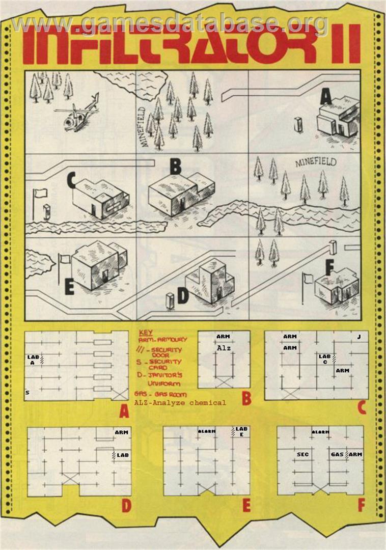 Infiltrator II - Commodore 64 - Artwork - Map