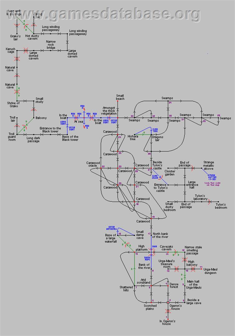 Kentilla - Sinclair ZX Spectrum - Artwork - Map