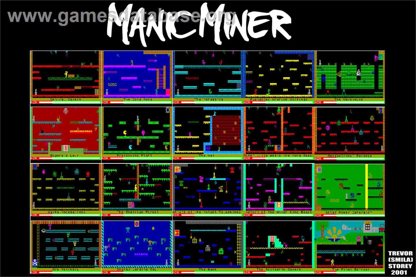Manic Miner - Commodore Amiga - Artwork - Map
