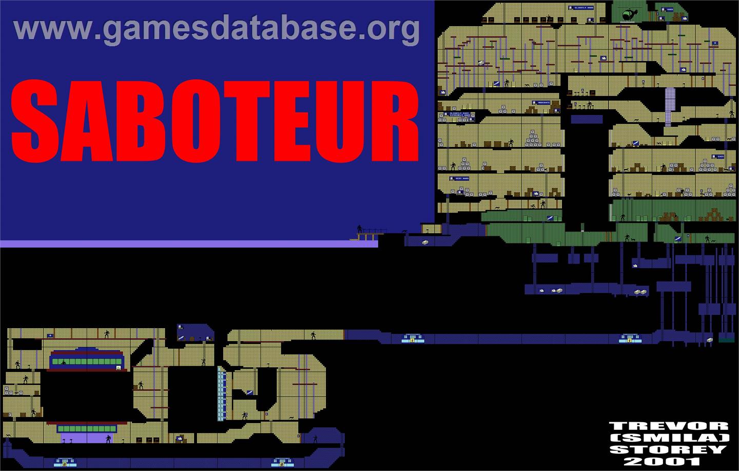 Saboteur - Commodore 64 - Artwork - Map