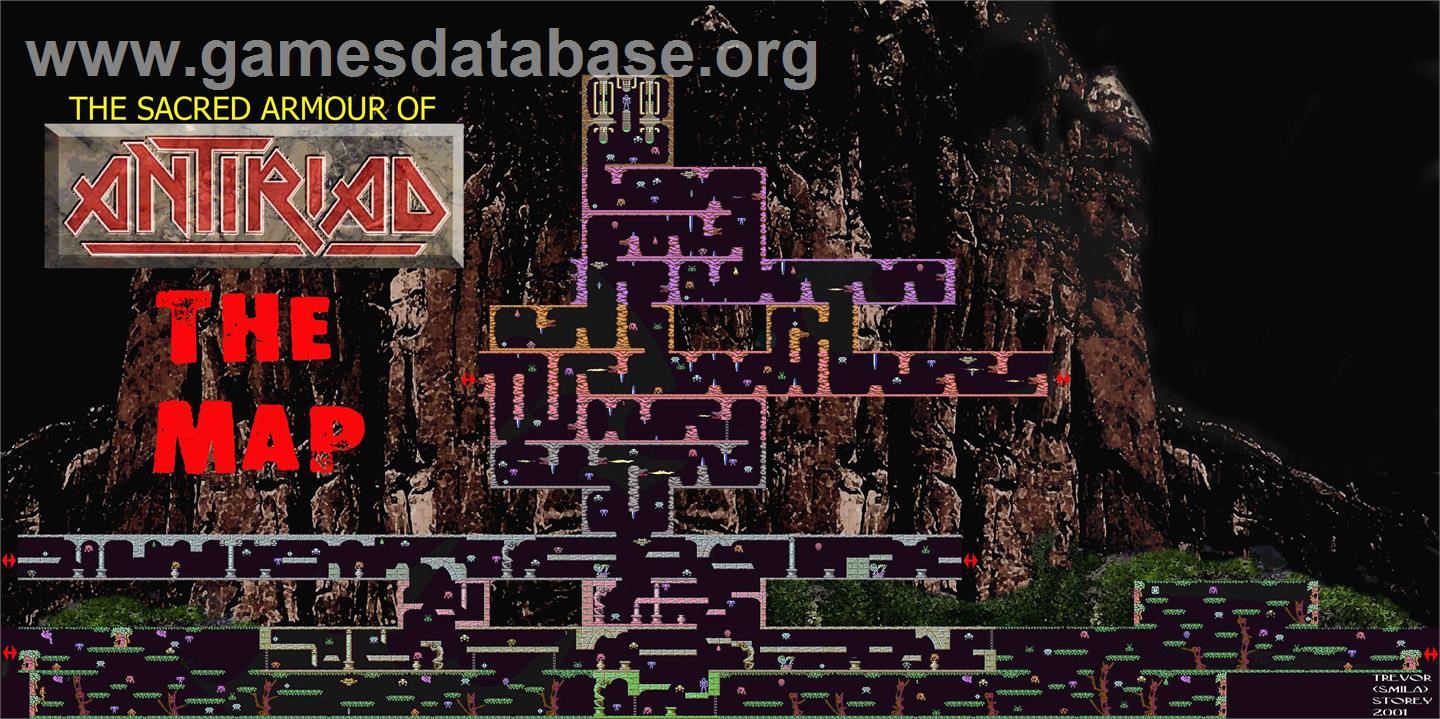 Sacred Armour Of Antiriad, The - Commodore 64 - Artwork - Map