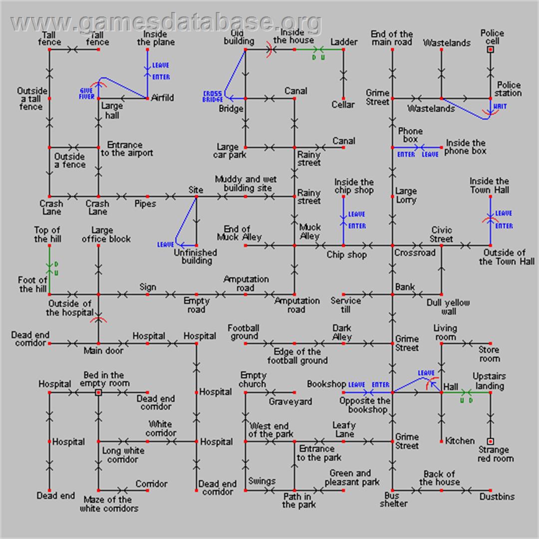 Urban Upstart - Sinclair ZX Spectrum - Artwork - Map