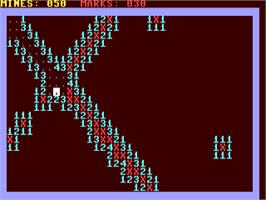 In game image of 2K Sweeper Of Mine on the Commodore 64.