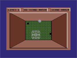 In game image of 3-D Breakout on the Commodore 64.
