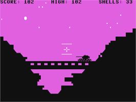 In game image of 3d Tank Assault on the Commodore 64.
