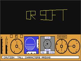 In game image of 747 on the Commodore 64.