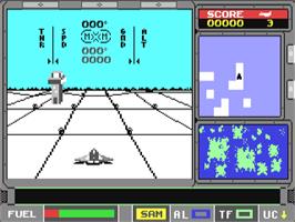 In game image of ATF - Advanced Tactical Fighter on the Commodore 64.