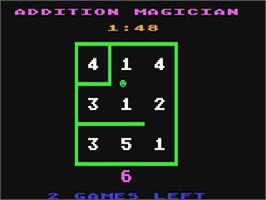 In game image of Addition Magician on the Commodore 64.