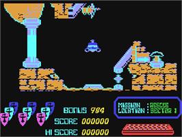 In game image of Airwolf on the Commodore 64.