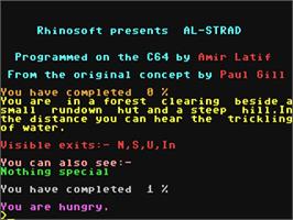 In game image of Al-strad on the Commodore 64.