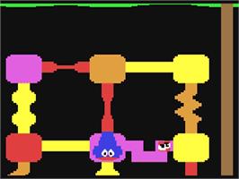In game image of Alf In The Color Caves on the Commodore 64.