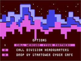 In game image of Alien Infiltration 3 on the Commodore 64.