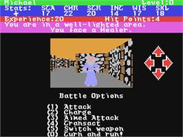 In game image of Alternate Reality: The Dungeon on the Commodore 64.