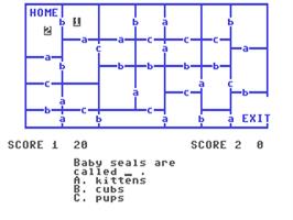 In game image of Amazer - Science on the Commodore 64.