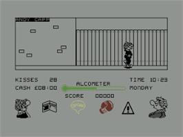 In game image of Andy Capp on the Commodore 64.