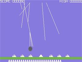 In game image of Armageddon (Visions) on the Commodore 64.
