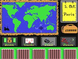 In game image of Around The World In 80 Days on the Commodore 64.