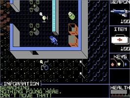 In game image of Attack Of The PETSCII Robots on the Commodore 64.