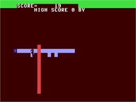 In game image of Attack Of The Slime Creatures on the Commodore 64.
